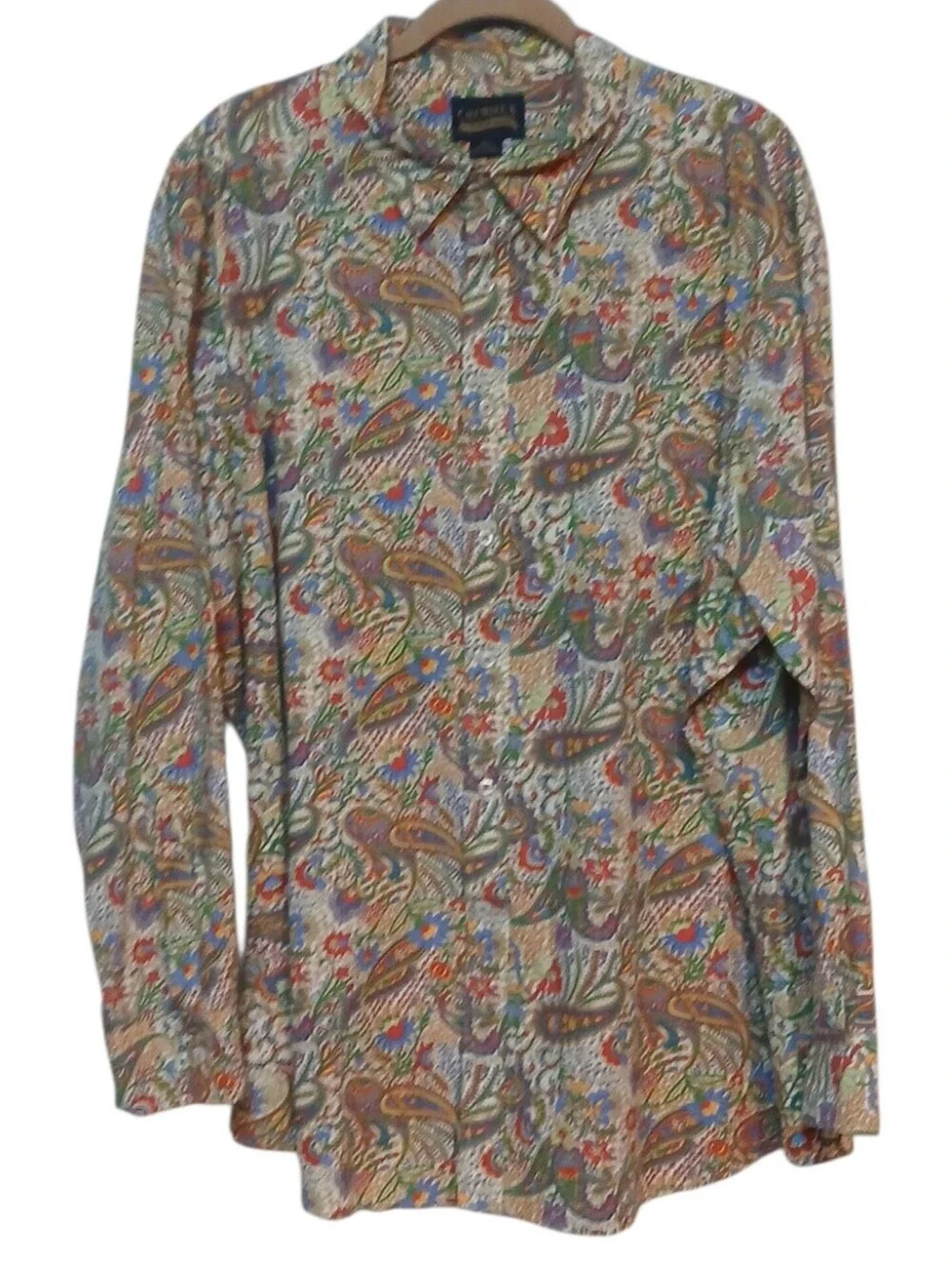 Cremieux - NWOT, Premium Denim, Paisley Long Sleeve Shirt, XXL, 100% Cotton